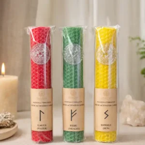 Runic Candle Blessing, Lilin Energi Rune Untuk Keseimbangan & Niat Positi