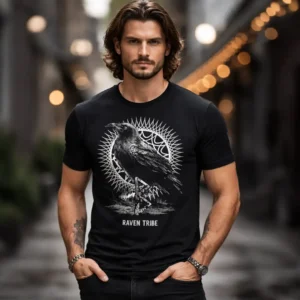 T-Shirt Raven Tribe by Mandala Vibration