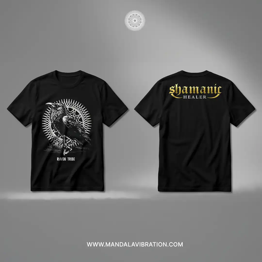 T-Shirt Raven Tribe by Mandala Vibration - Image 4
